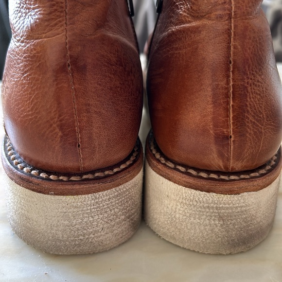 Bed Stu Women’s Tan Rustic Lydyi Vegetable Tanned Leather Ankle Boots Size 9 - Picture 9 of 16